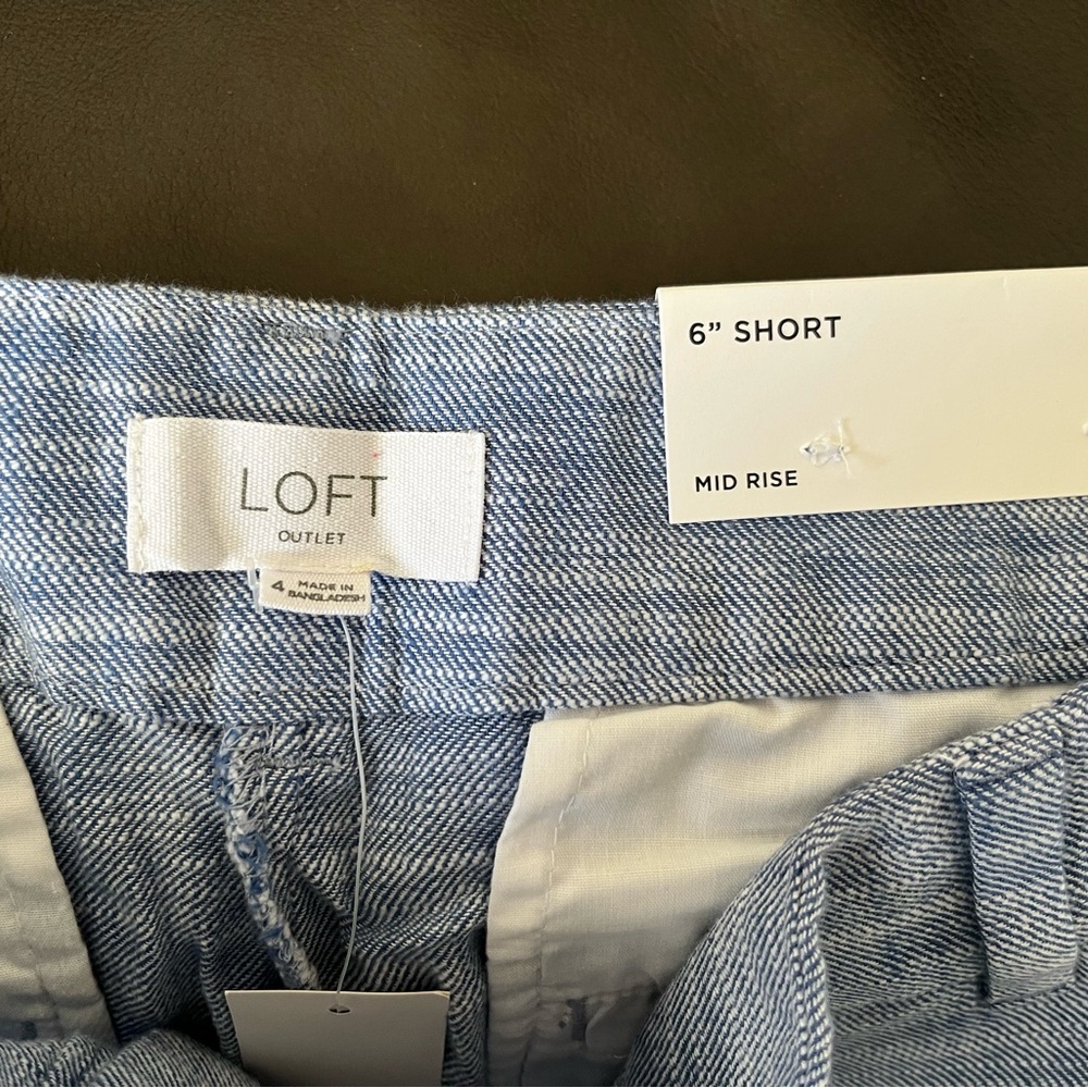 LOFT Blue Shorts with Classic Silhouette - Picture 4 of 7
